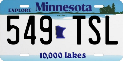 MN license plate 549TSL