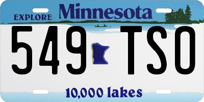 MN license plate 549TSO