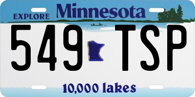 MN license plate 549TSP