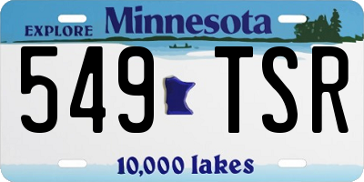 MN license plate 549TSR
