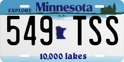 MN license plate 549TSS