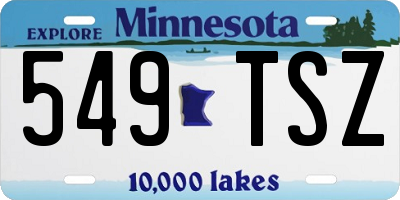 MN license plate 549TSZ