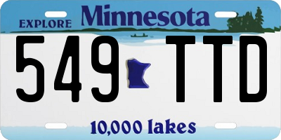 MN license plate 549TTD