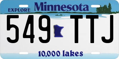 MN license plate 549TTJ