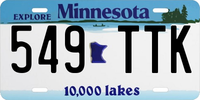MN license plate 549TTK