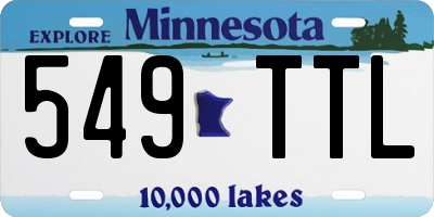 MN license plate 549TTL
