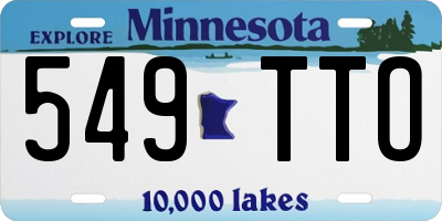 MN license plate 549TTO