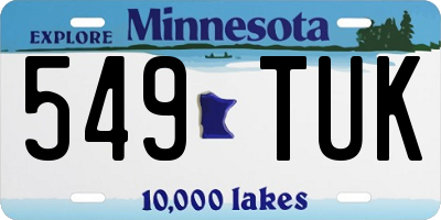 MN license plate 549TUK