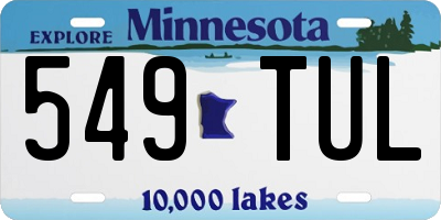 MN license plate 549TUL