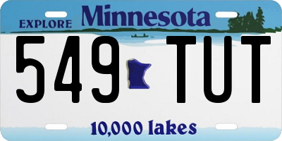MN license plate 549TUT