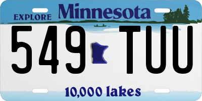 MN license plate 549TUU