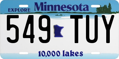 MN license plate 549TUY