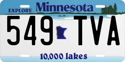 MN license plate 549TVA