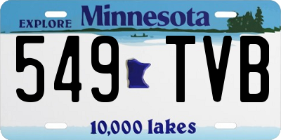 MN license plate 549TVB