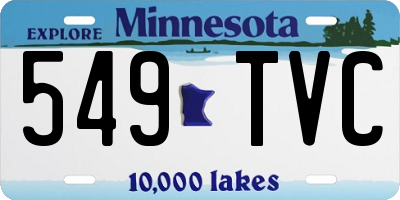 MN license plate 549TVC