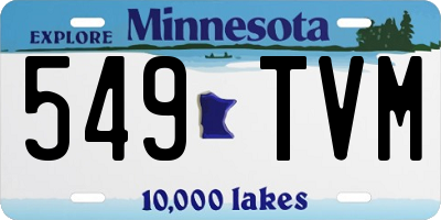 MN license plate 549TVM