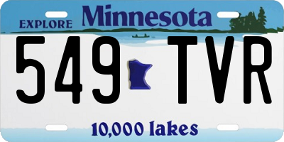 MN license plate 549TVR