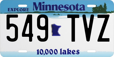 MN license plate 549TVZ