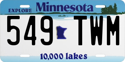 MN license plate 549TWM
