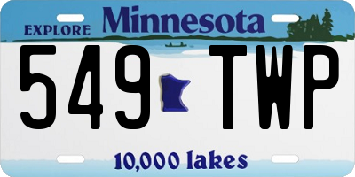 MN license plate 549TWP