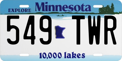 MN license plate 549TWR