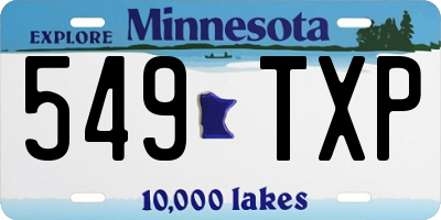 MN license plate 549TXP