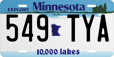 MN license plate 549TYA