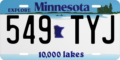 MN license plate 549TYJ