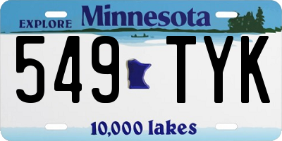 MN license plate 549TYK