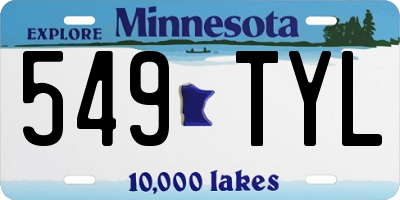 MN license plate 549TYL