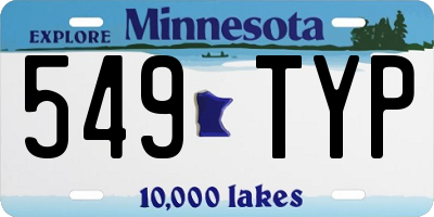 MN license plate 549TYP