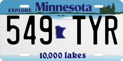 MN license plate 549TYR