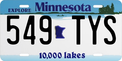 MN license plate 549TYS