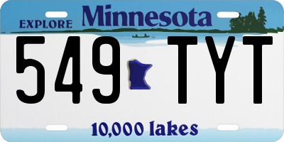 MN license plate 549TYT