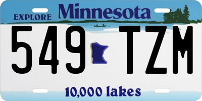 MN license plate 549TZM