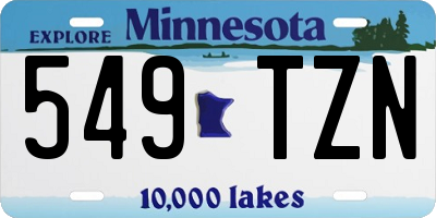 MN license plate 549TZN