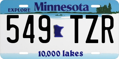 MN license plate 549TZR