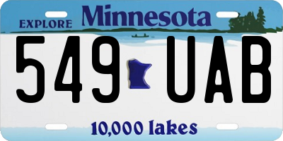 MN license plate 549UAB