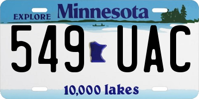 MN license plate 549UAC