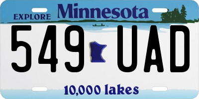 MN license plate 549UAD