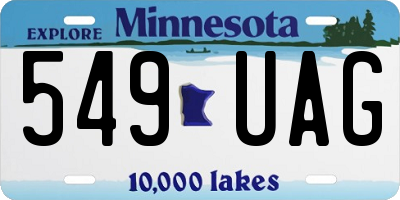 MN license plate 549UAG