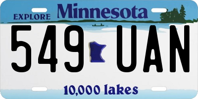 MN license plate 549UAN