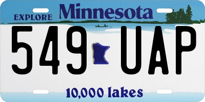 MN license plate 549UAP