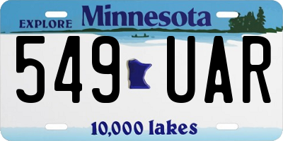 MN license plate 549UAR