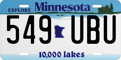 MN license plate 549UBU