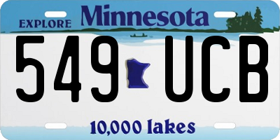 MN license plate 549UCB