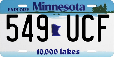 MN license plate 549UCF