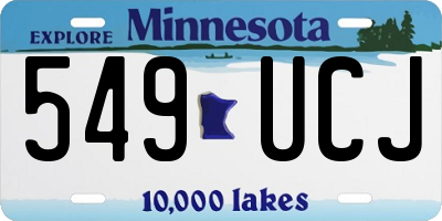 MN license plate 549UCJ