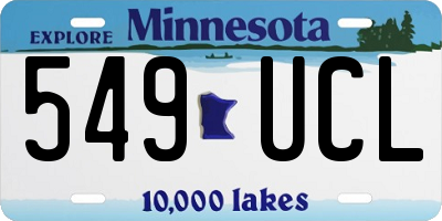 MN license plate 549UCL