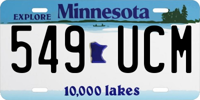 MN license plate 549UCM